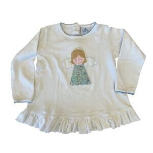 Eyelet & Ivy Girl's Size 3 Long Sleeve Pima Cotton Embroidered Angel Top Shirt